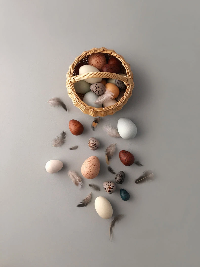 A Dozen Wooden Bird Eggs - Moon Picnic 5 A Dozen Wooden Bird Eggs - Moon Picnic