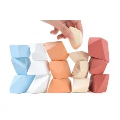 Rock Blocks | 16-Piece Stacking Wooden Rocks 8 Rock Blocks | 16-Piece Stacking Wooden Rocks