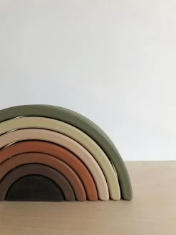 Sabo Concept Handmade Rainbow Stacker - Olive *New*