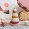 Sabo Concept Wooden Pyramid Stacker - Pink