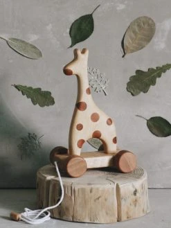 Tateplota Handmade Wooden Giraffe Pull Toy 7 Tateplota Handmade Wooden Giraffe Pull Toy