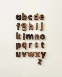 Odin Parker Lowercase Walnut Alphabet Set