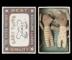 *New* Maileg | Twin Baby Mice In Matchbox 7 *New* Maileg | Twin Baby Mice In Matchbox