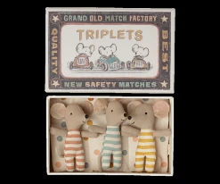 *New* Maileg | Triplets Baby Mice In Matchbox