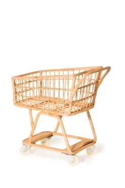Poppie Toys *New* Rattan Grocery Shopping Cart