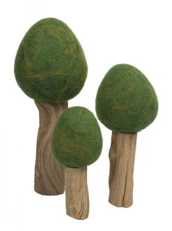 Papoose *New* Handmade Wood & Felt Trees